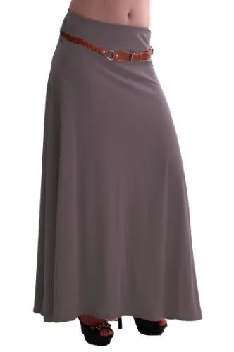 Romina Gypsy Jersey Belted Maxi Skirt