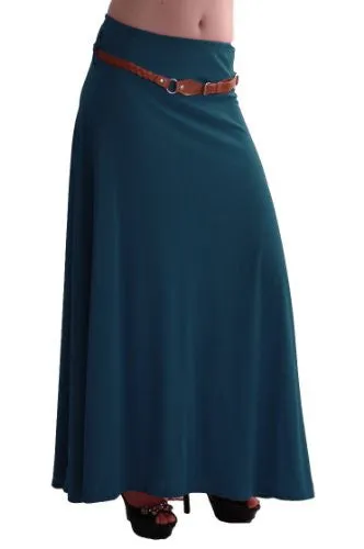 Romina Gypsy Jersey Belted Maxi Skirt