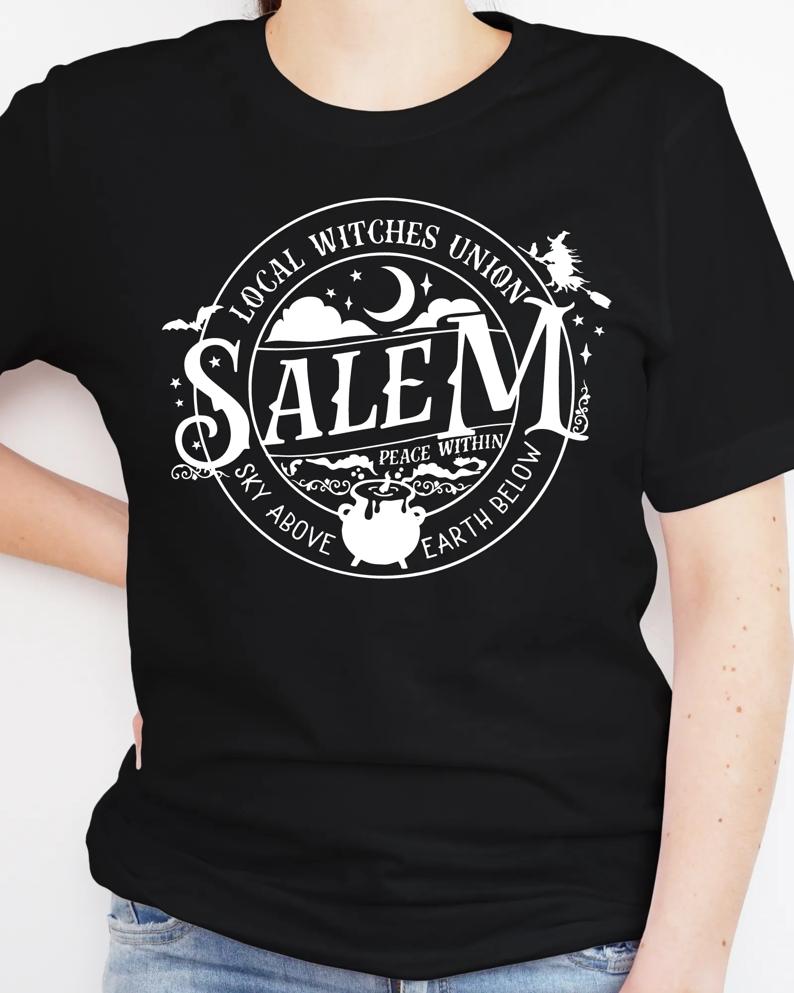 salem local witches union  sky above earth below | graphic top