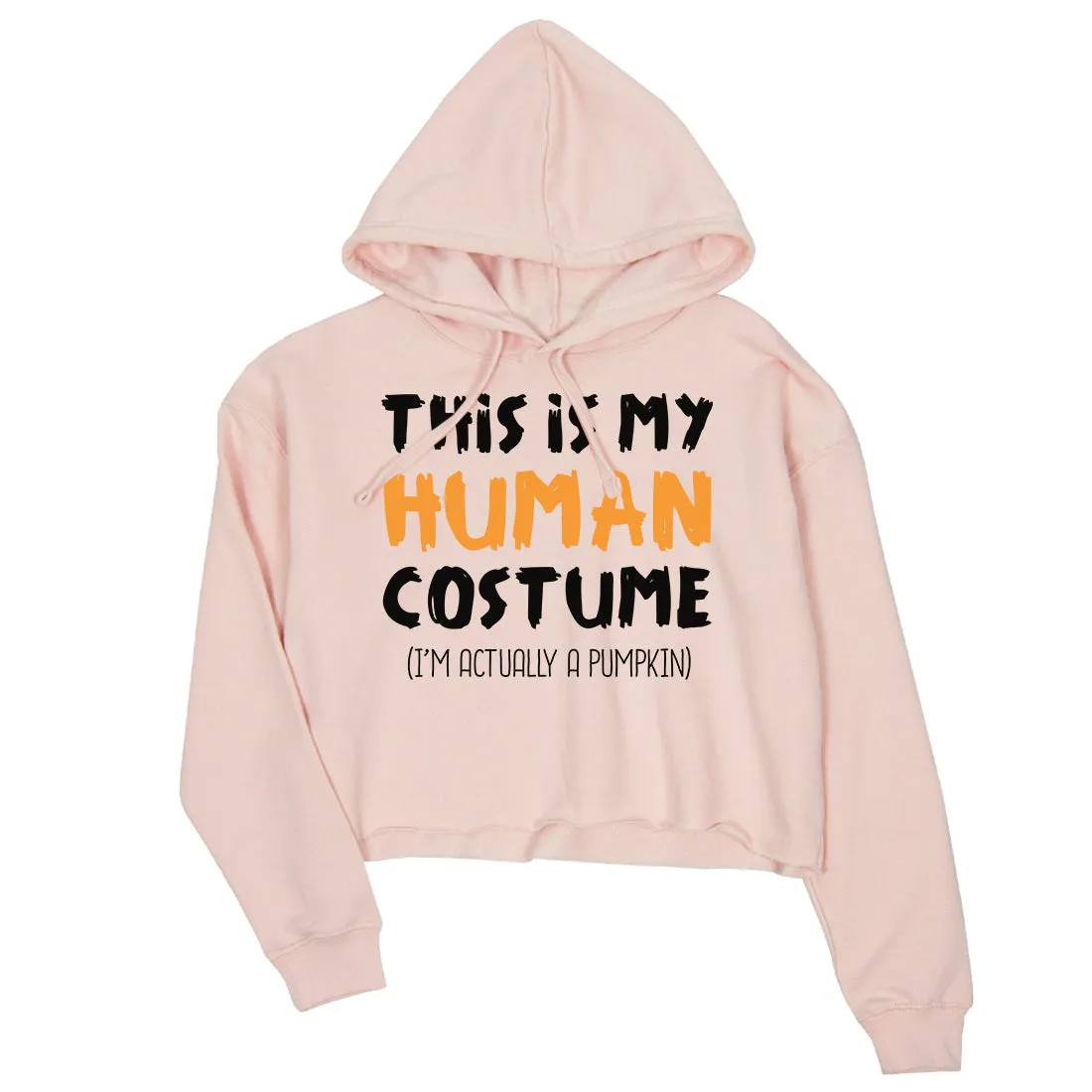 This Is My Human Costume Womens Crop Hoodie