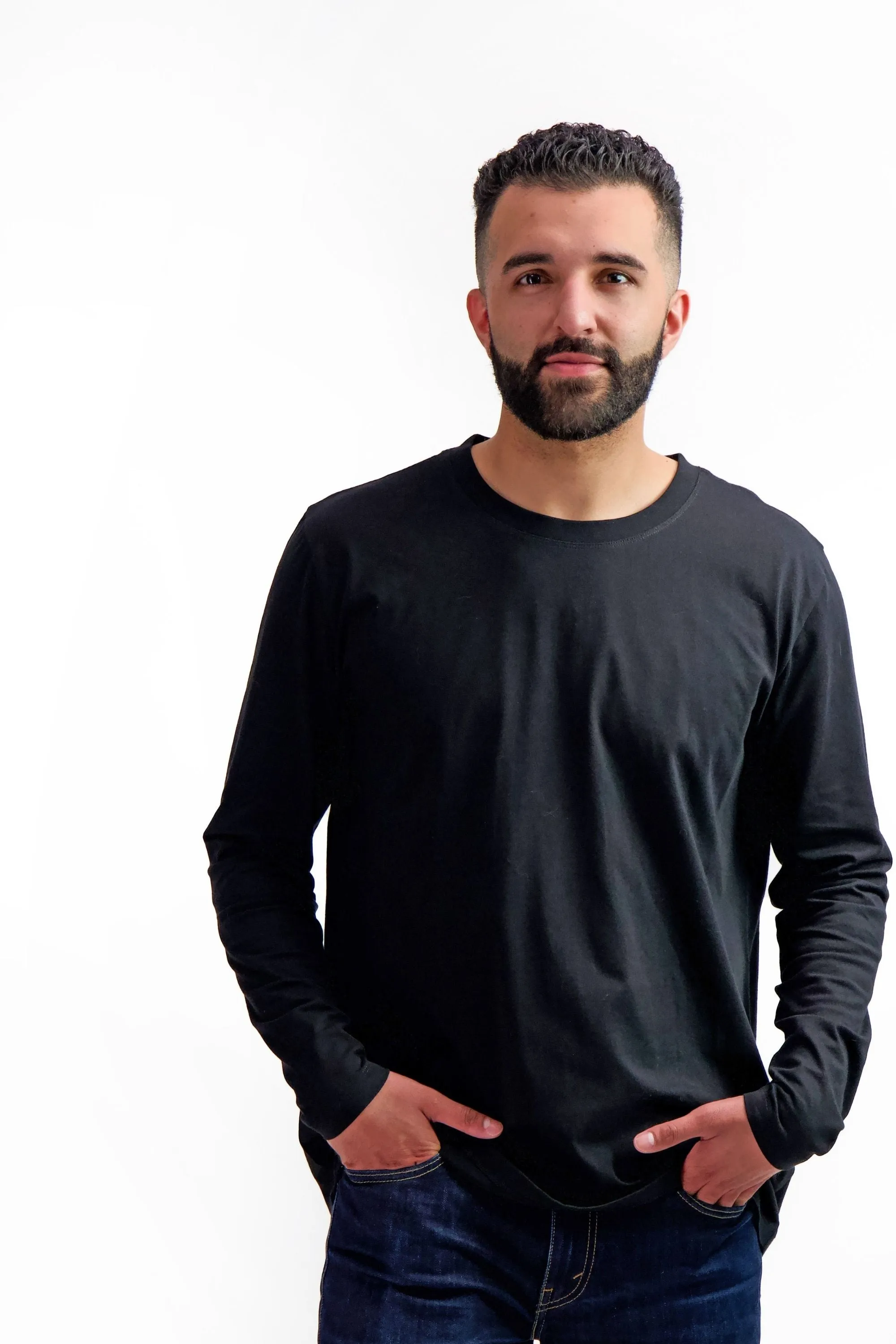 Unisex Long Sleeve  Black & White T-Shirt 12 Pack | Super Soft, Durable & Sustainable Basics