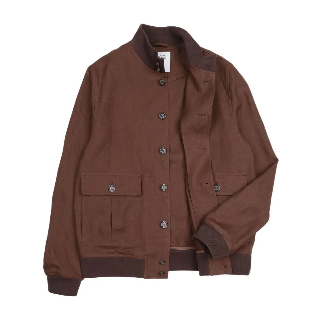 VALSTAR Linen Valstarino Jacket BROWN REG