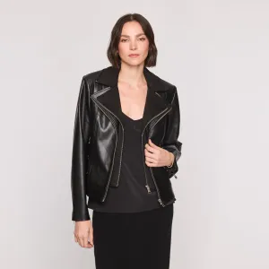 Vegan Leather and Suede Moto