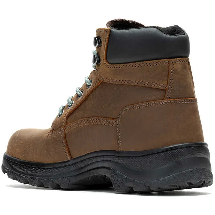 Wolverine Women's Carlsbad 6" Soft Toe WP Work Boot- Brown- W240003