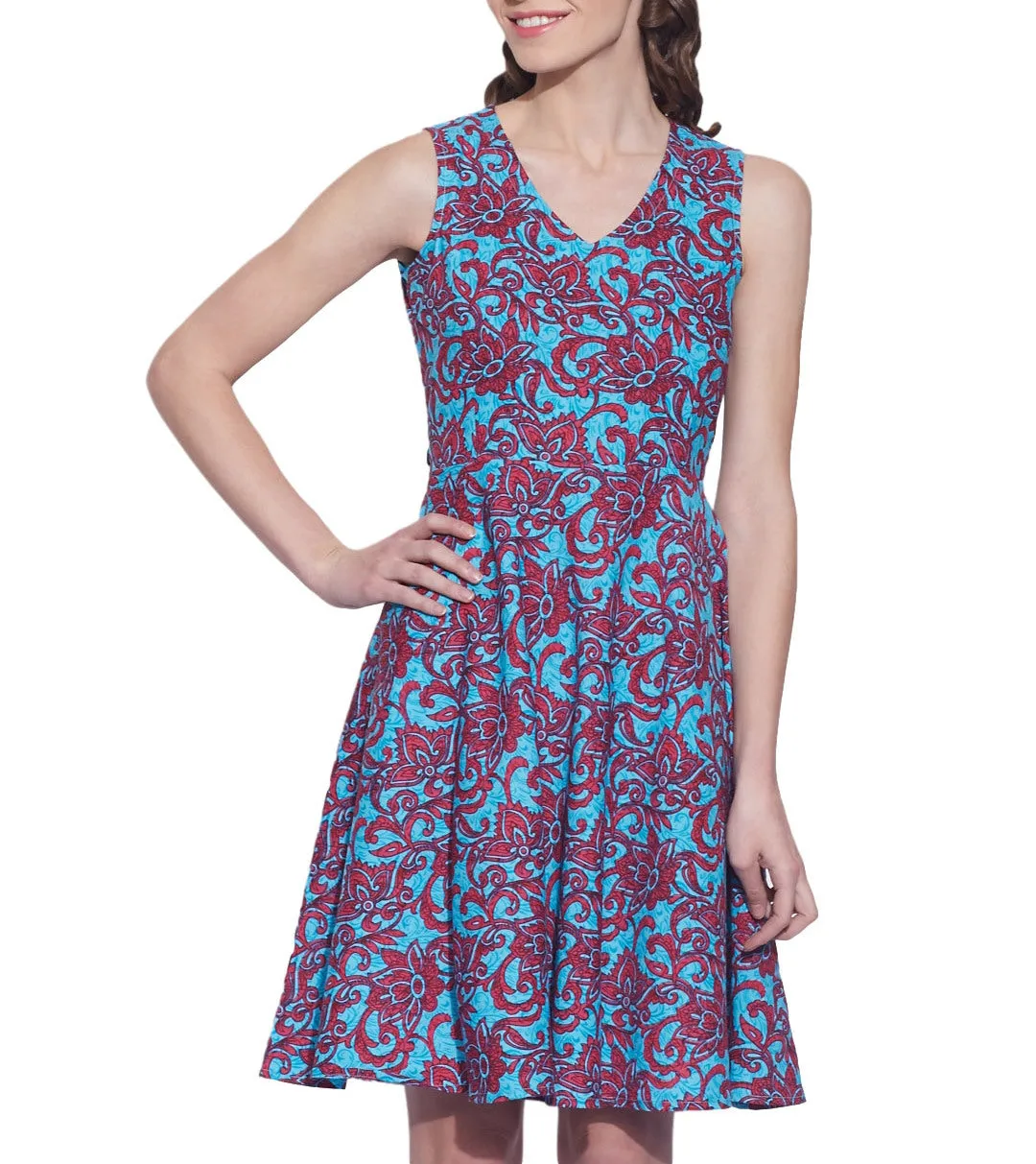 Women Apparels Cotton Printed Dress,Machine Washable,W-CPD36-1607, Size-36 Inch