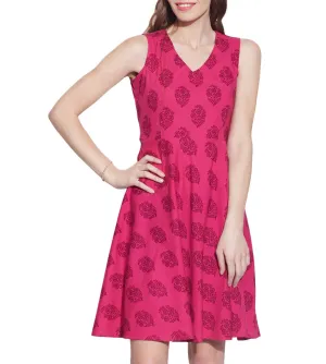 Womens Accessories Cotton Printed Dress,Machine Washable,W-CPD36-1628, Size-36 Inch