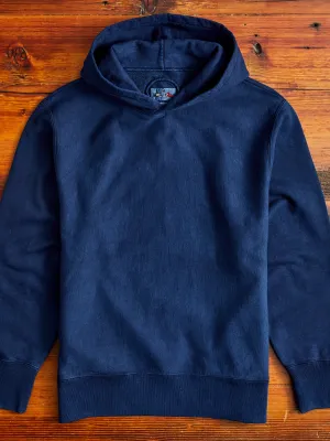 Yarn-Dyed Pullover Hoodie in Indigo