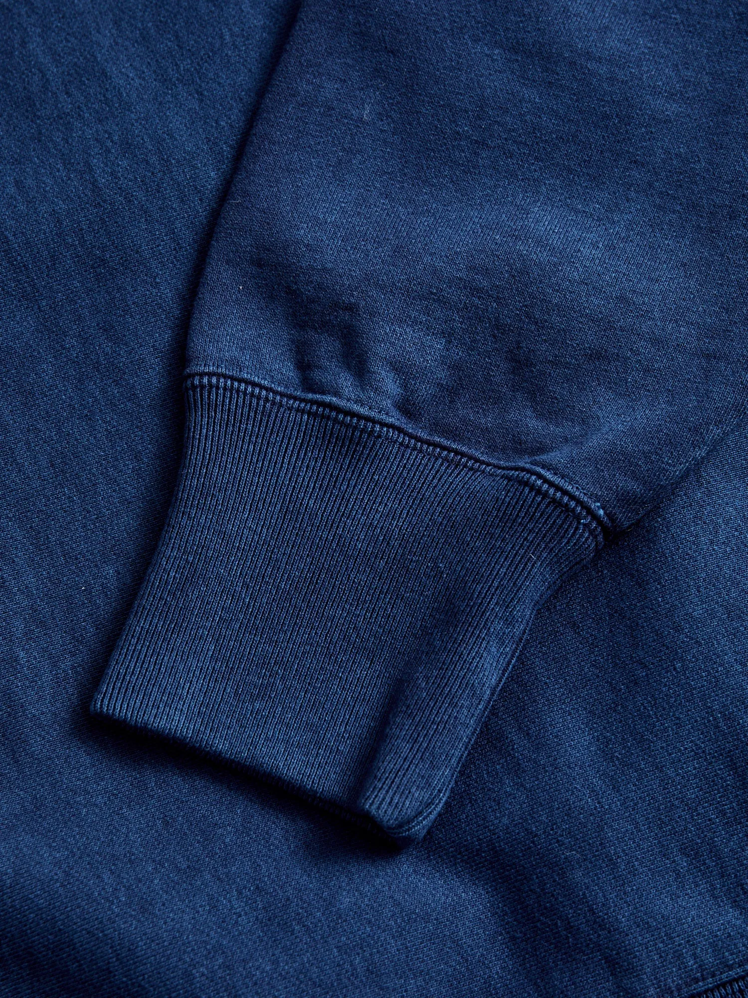 Yarn-Dyed Pullover Hoodie in Indigo